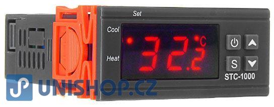 Digitální termostat STC-1000, rozsah -50 ~ +99°C, napájení 12V