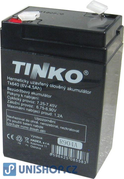Pb akumulátor TINKO VRLA AGM 6V/4,5Ah