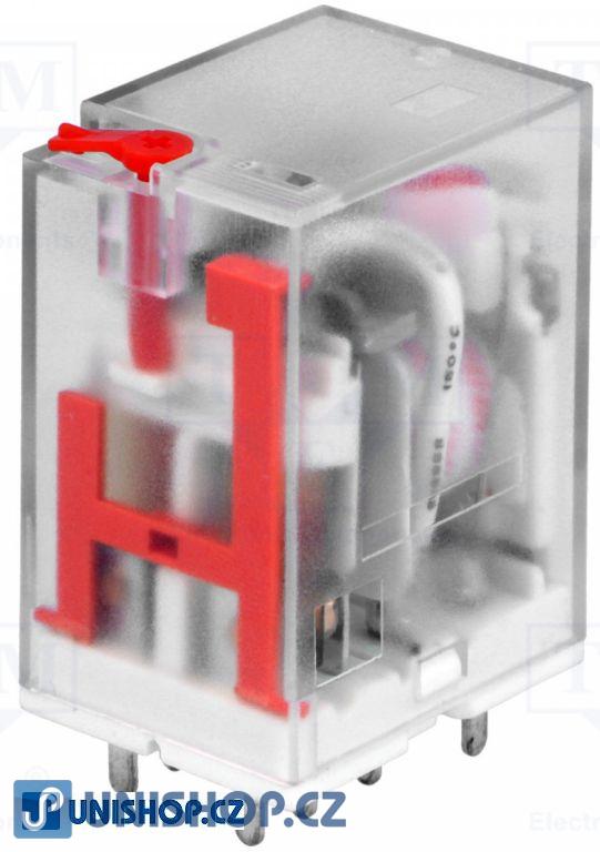 Relé HTL-2C 220V 2x kontakt 220/240VAC/10A 26x20x34mm (LY2)
