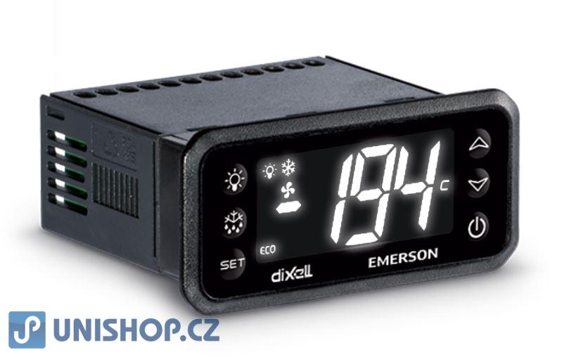 Panelový termostat Dixell XR20CH 5W0C1 s bílým displejem a 20A relé