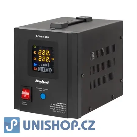 Zdroj záložní REBEL POWER-800 12/230V 800VA 500W