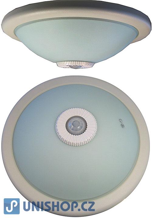Stropní světlo kulaté  s PIR čidlem bílé 230V / 2x20W