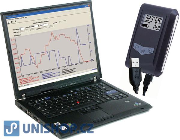 Datalogger teploměr + vlhkoměr DS100 se záznamem -  datalogger