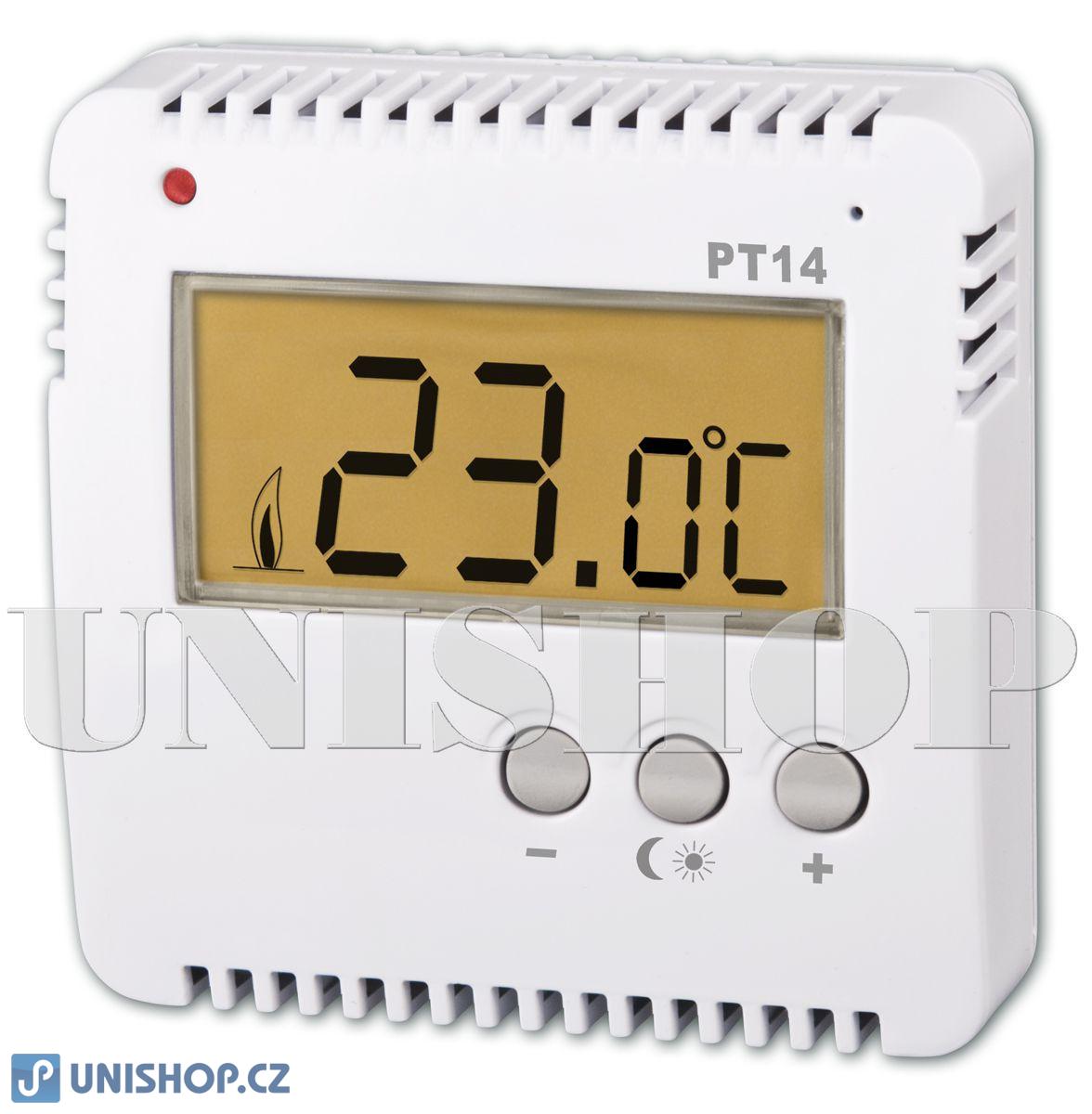 PT14 Digitální prostorový termostat pro elektrické topení