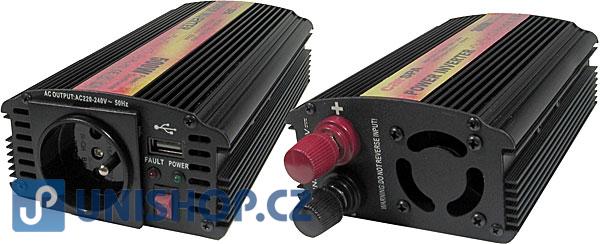 Měnič 12V/230V+USB 500W,modifikovaná sinus,CARSPA