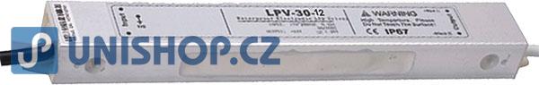 Elektronický transformátor 12V/30W LPV30-12 pro LED osvětlení
