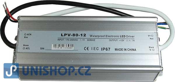 Elektronický transformátor 12V/80W LPV80-12 proLED
