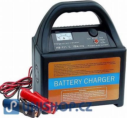 Nabíječka autobaterií Pb 12-24V/15A