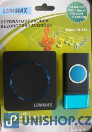 Černý bezdrátový domovní zvonek CH B-289CZ  černý