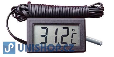 Teploměr TPM-10 LCD Digitální ukazatel teploty se sondou - teploměr černý
