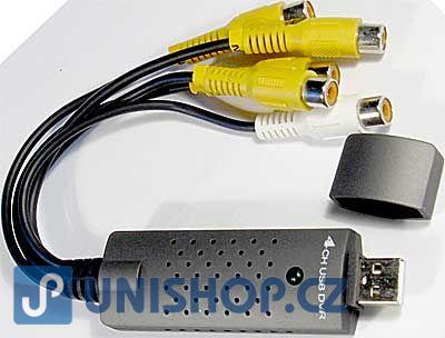 Konvertor 4x video+1x zvuk/USB 2.0 SK-1402
