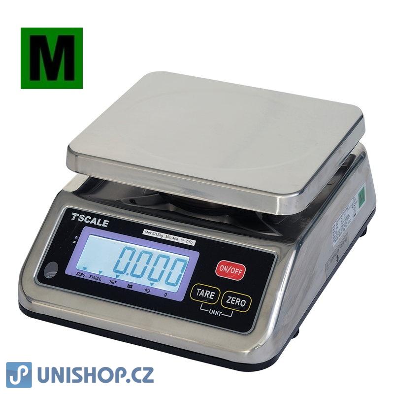 Váha gastro nerezová voděodolná do 3/6kg, 1/2g, TSCALE S29B