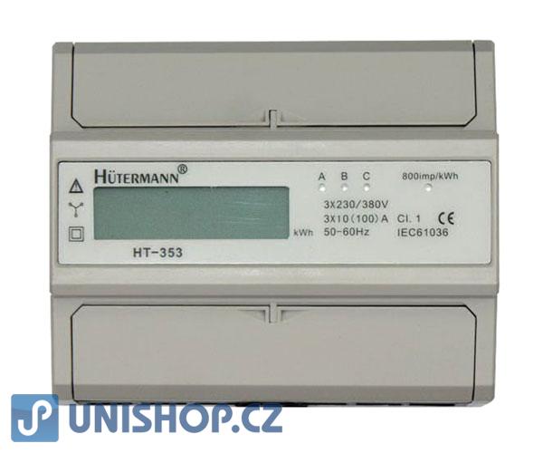 Elektroměr 3F na DIN lištu třífázový HT-353D digitální
