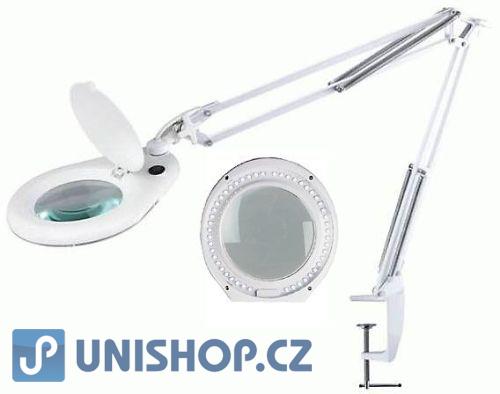 Stolní lupa LED ZD-129ALED,5 dioptrií, uchycení svorkou