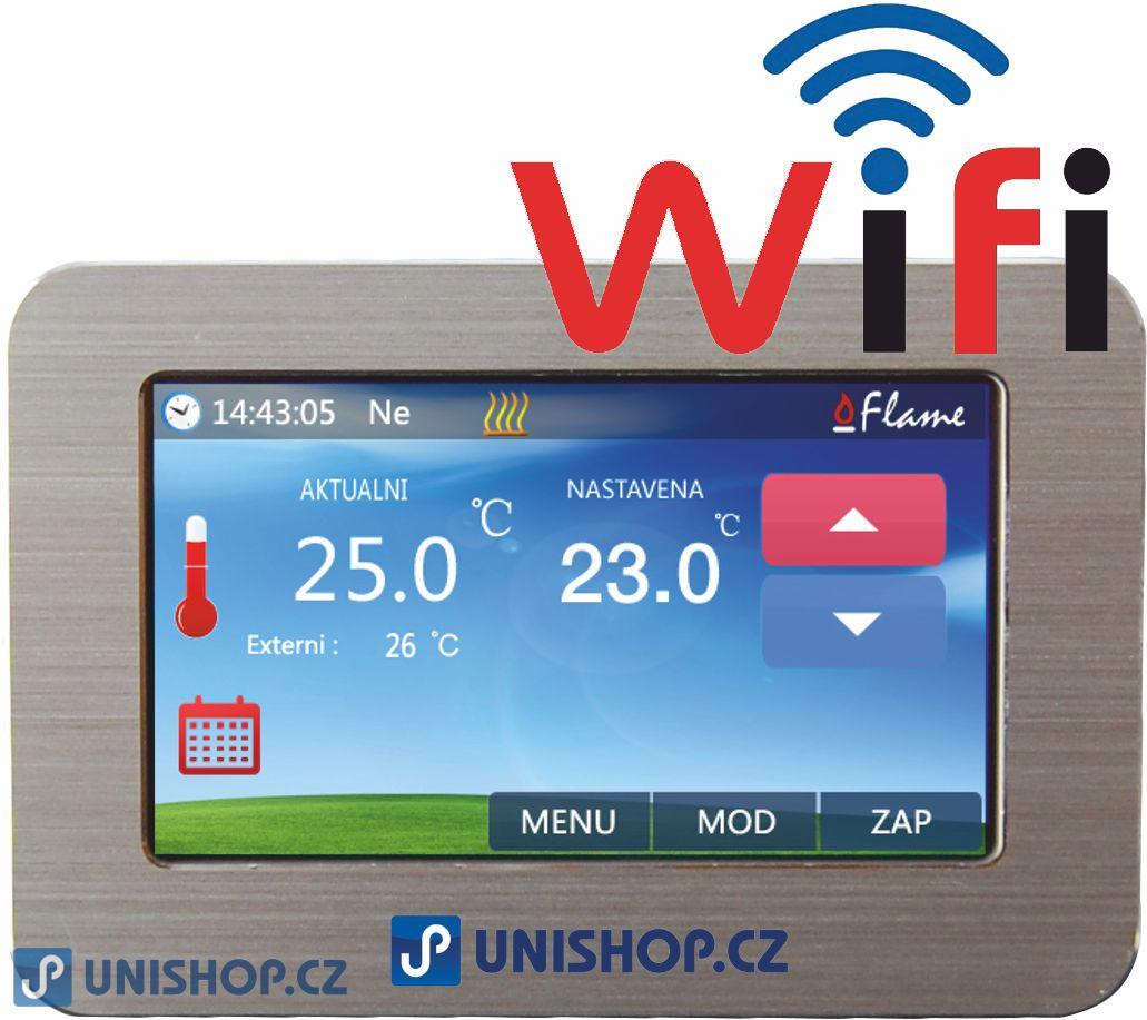 WiFi Pokojový termostat s barevným dotykovým displejem Flame Touch