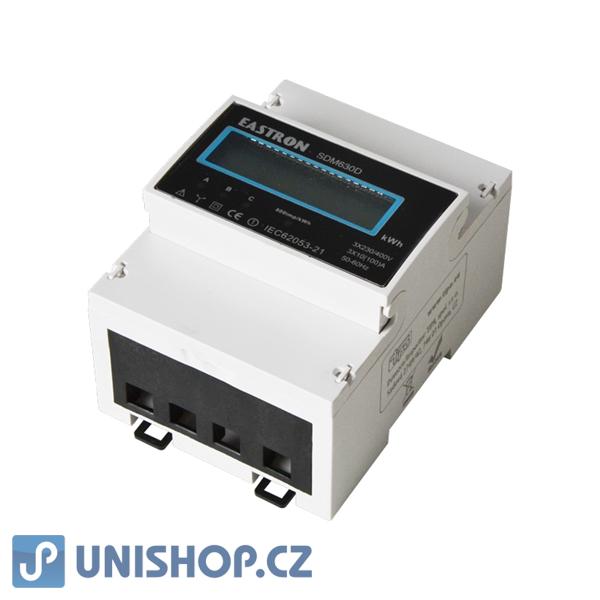 Elektroměr 3F na DIN lištu třífázový SDN630D digitální