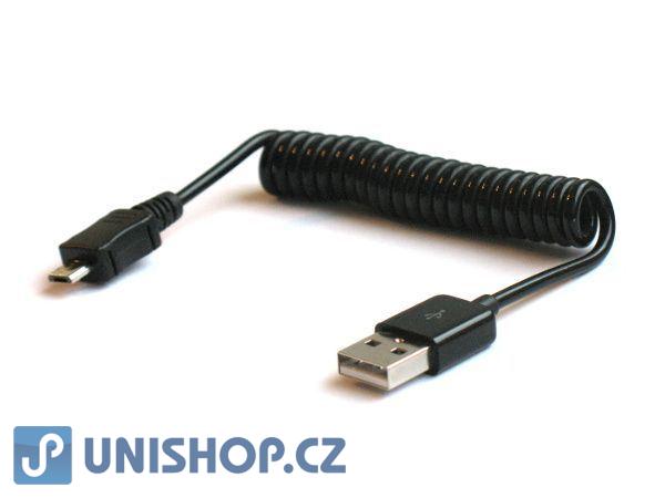 Kabel kroucený USB 2.0 konektor USB A / MICRO USB 1m