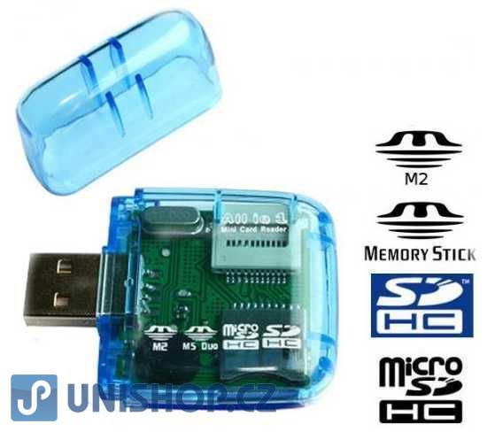 Čtečka paměťových karet SD, Micro SD, M2, MS DUO