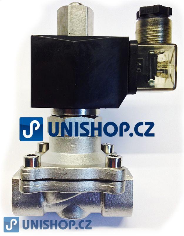 Ventil MP-W160-15SVK, NO, 1/2", 230V AC, dvoucestný, nerez (0-10bar)