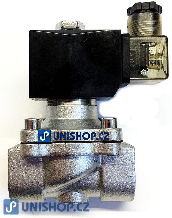 Ventil MP-W250-25SV, NC, 1", 12V DC, dvoucestný nerezový, (0-10bar)