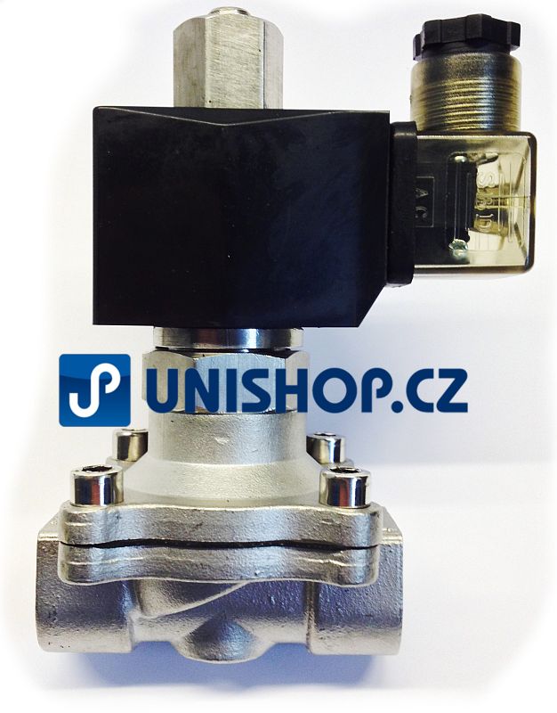 Ventil MP-W160-15SVK, NO, 1/2", 12V AC, dvoucestný, nerez (0-10bar)
