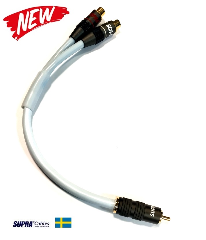 SUPRA Y-LINK 1RCA-2RCA MF BLUE 25CM
